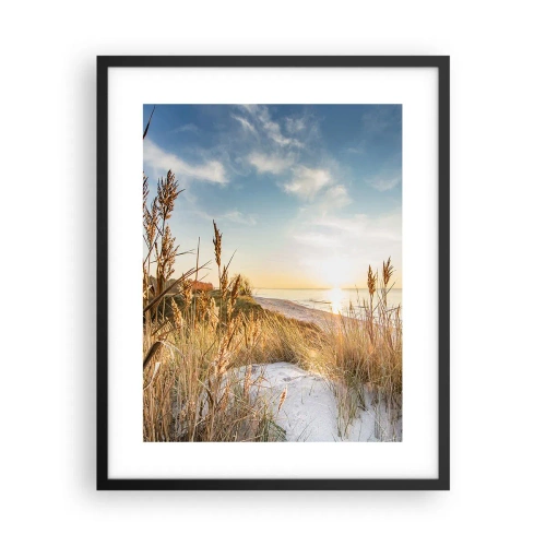 Affiche dans un cadre noir - Poster - Plage du nord - 40x50 cm