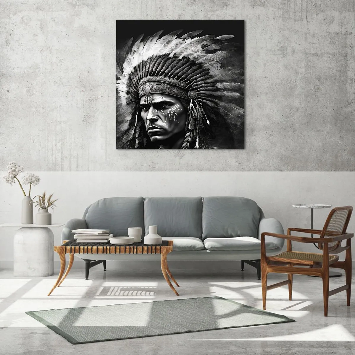 Impression sur verre - Image sur verre - Un leader et un guerrier - 60x60 cm