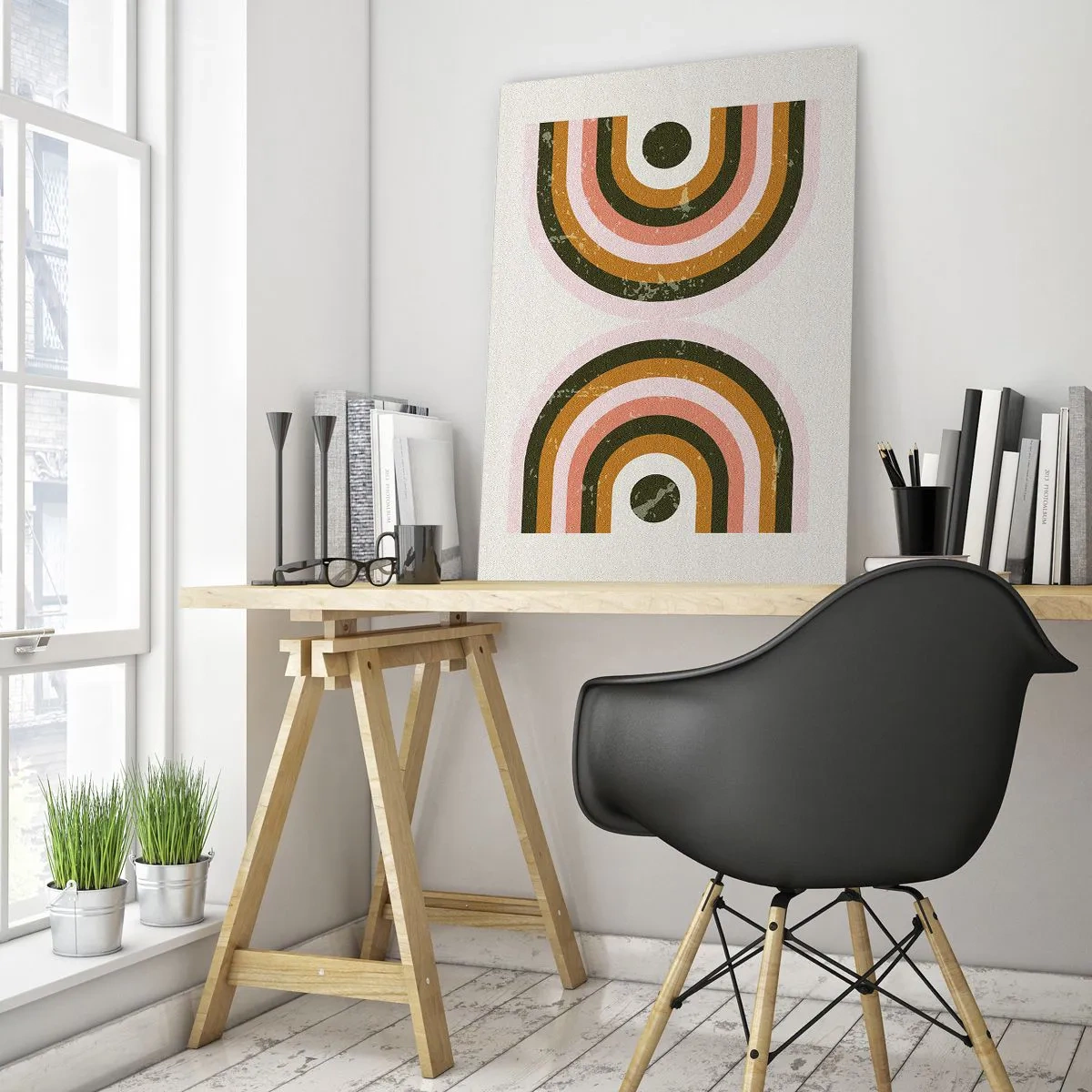 Impression sur verre - Image sur verre - Abstraction jumelle - 70x100 cm