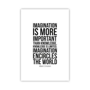 Affiche - Poster - Einstein sur le pouvoir de l'imagination - 61x91 cm
