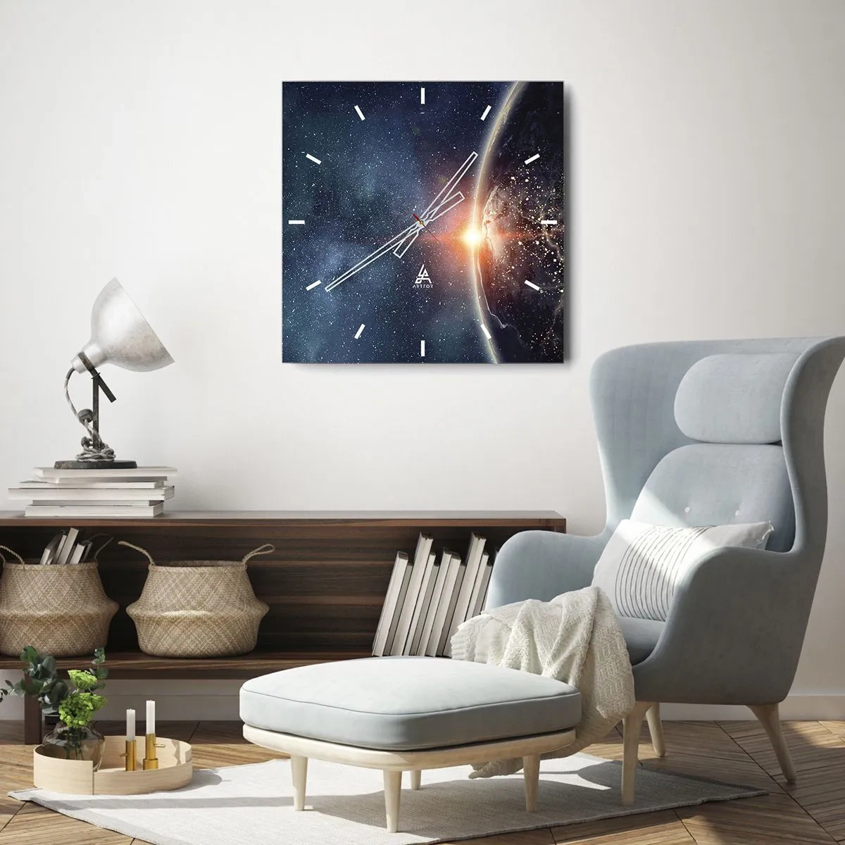 Horloge murale - Pendule murale - Dans une nouvelle perspective - 40x40 cm