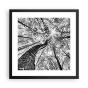 Affiche dans un cadre noir - Poster - Course vers la lumière - 40x40 cm