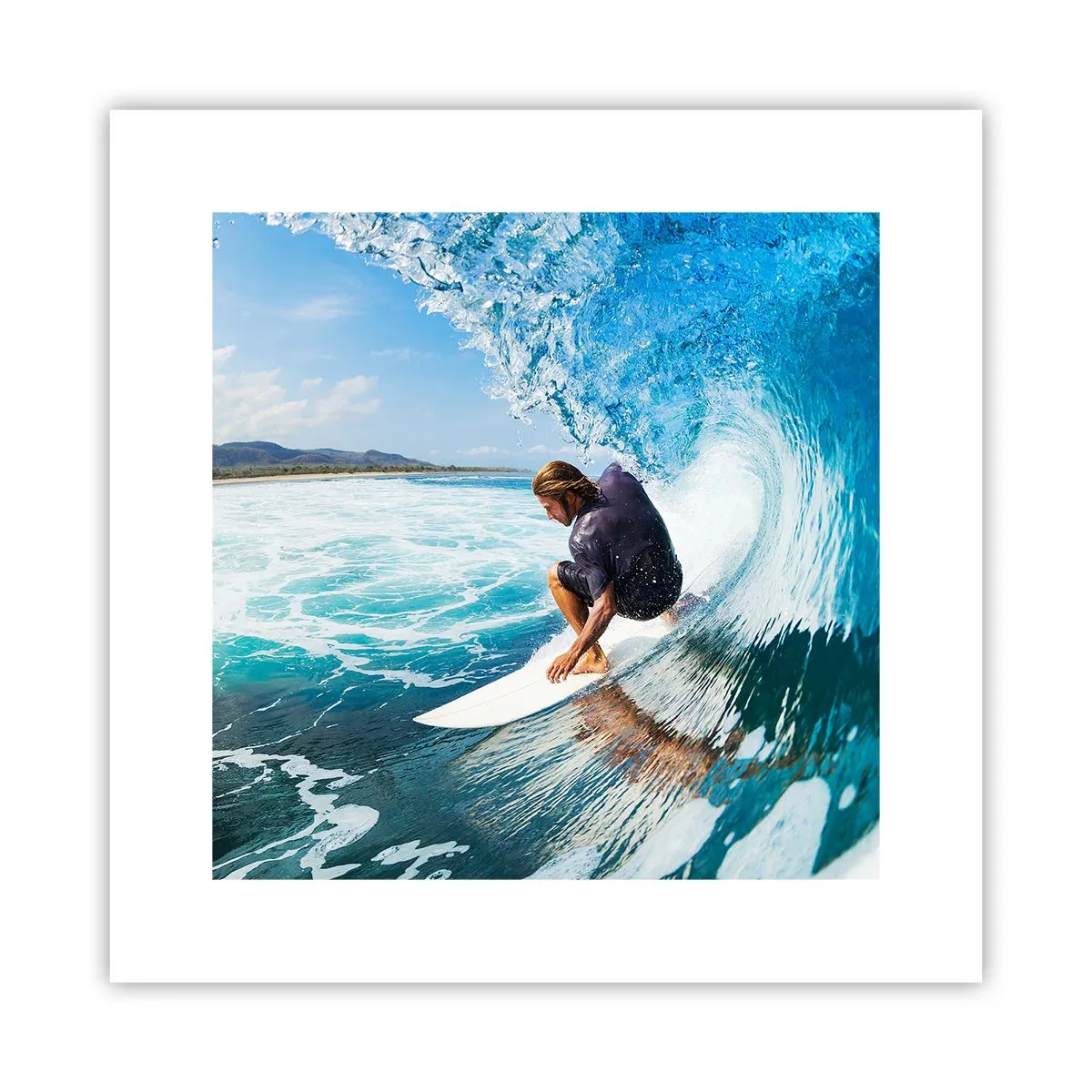 Affiche - Poster - Danse avec les vagues - 30x30 cm
