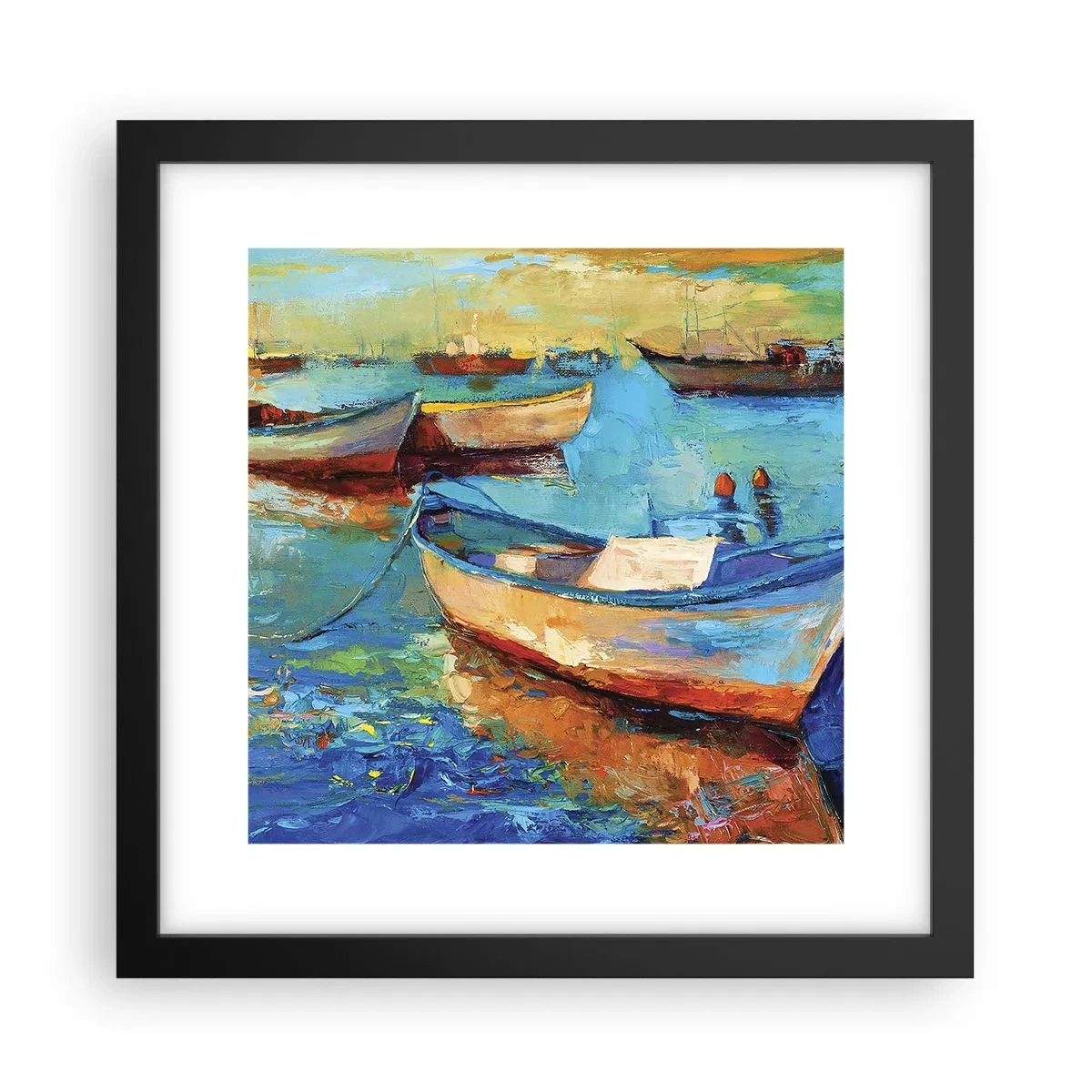 Affiche dans un cadre noir - Poster - Dans la baie du sud - 30x30 cm