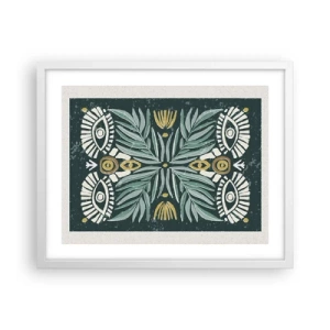 Affiche dans un cadre blanc - Poster - Comme une découpe folklorique - 50x40 cm