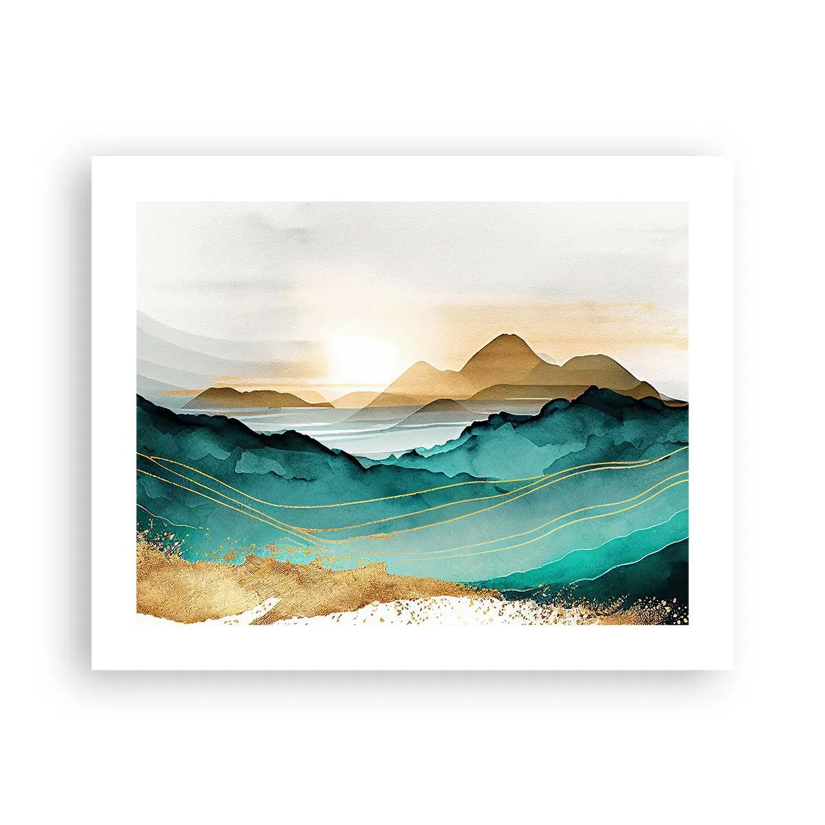Affiche - Poster - Au frontière de l’abstraction – paysage - 50x40 cm