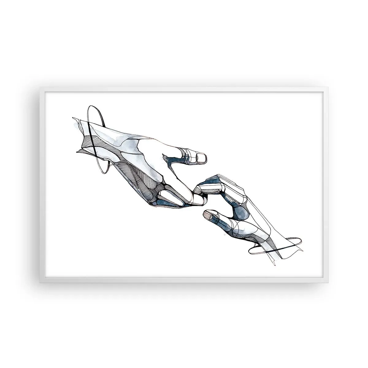 Affiche dans un cadre blanc - Poster - Un bon geste - 91x61 cm