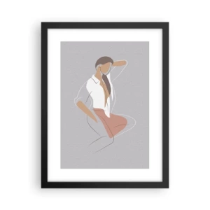 Affiche dans un cadre noir - Poster - Contour gracieux - 30x40 cm