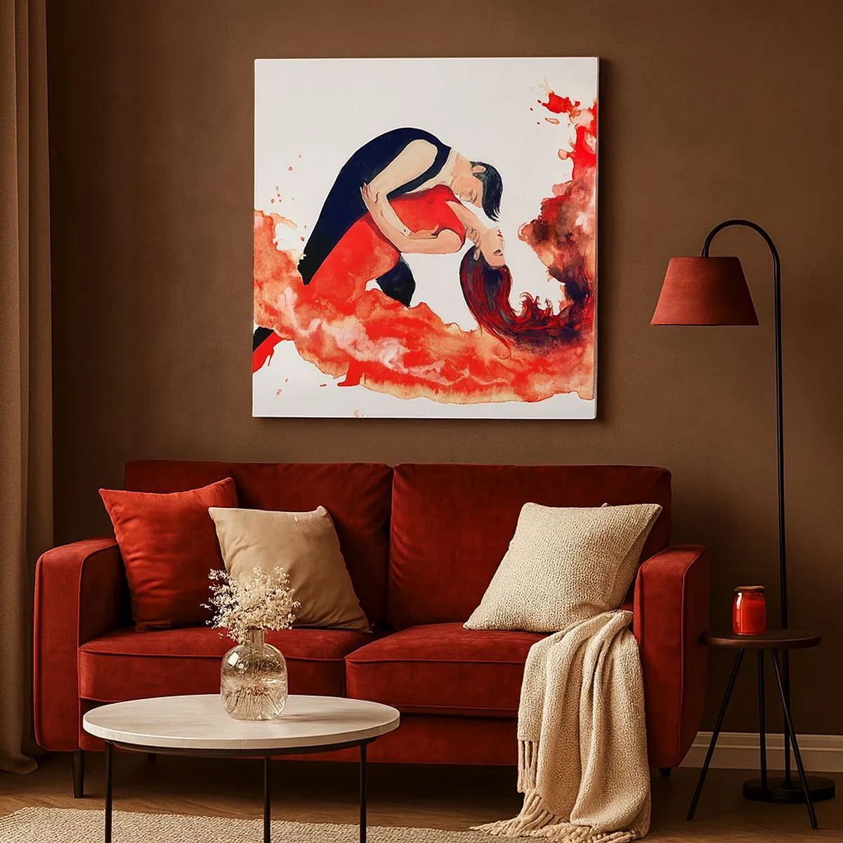 Impression sur toile - Image sur toile - Tango - une vague sensuelle - 30x30 cm