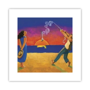 Affiche - Poster - Plus qu'une étoile dans le ciel - 30x30 cm