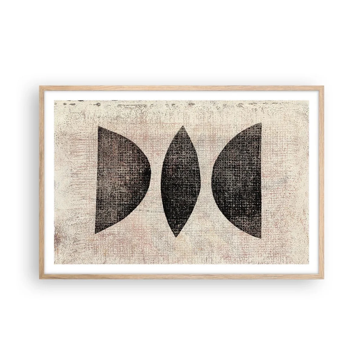 Affiche dans un chêne clair - Poster - Abstraction ethnique - 91x61 cm