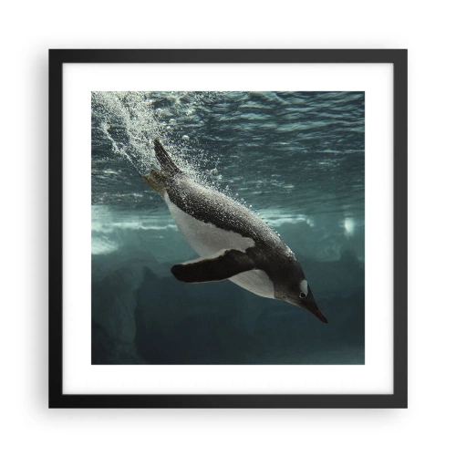 Affiche dans un cadre noir - Poster - Bienvenue dans mon monde - 40x40 cm