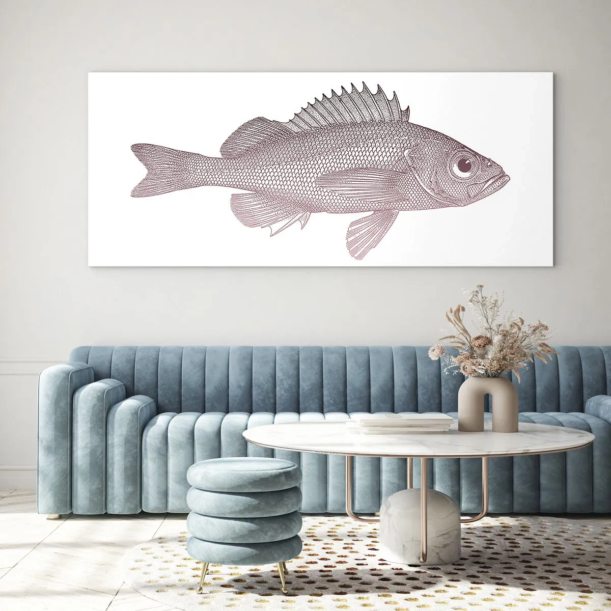 Impression sur verre - Image sur verre - Poisson aux grands yeux - 100x40 cm