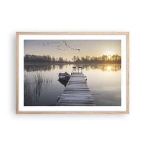 Affiche dans un chêne clair - Poster - Je reviendrai - 70x50 cm