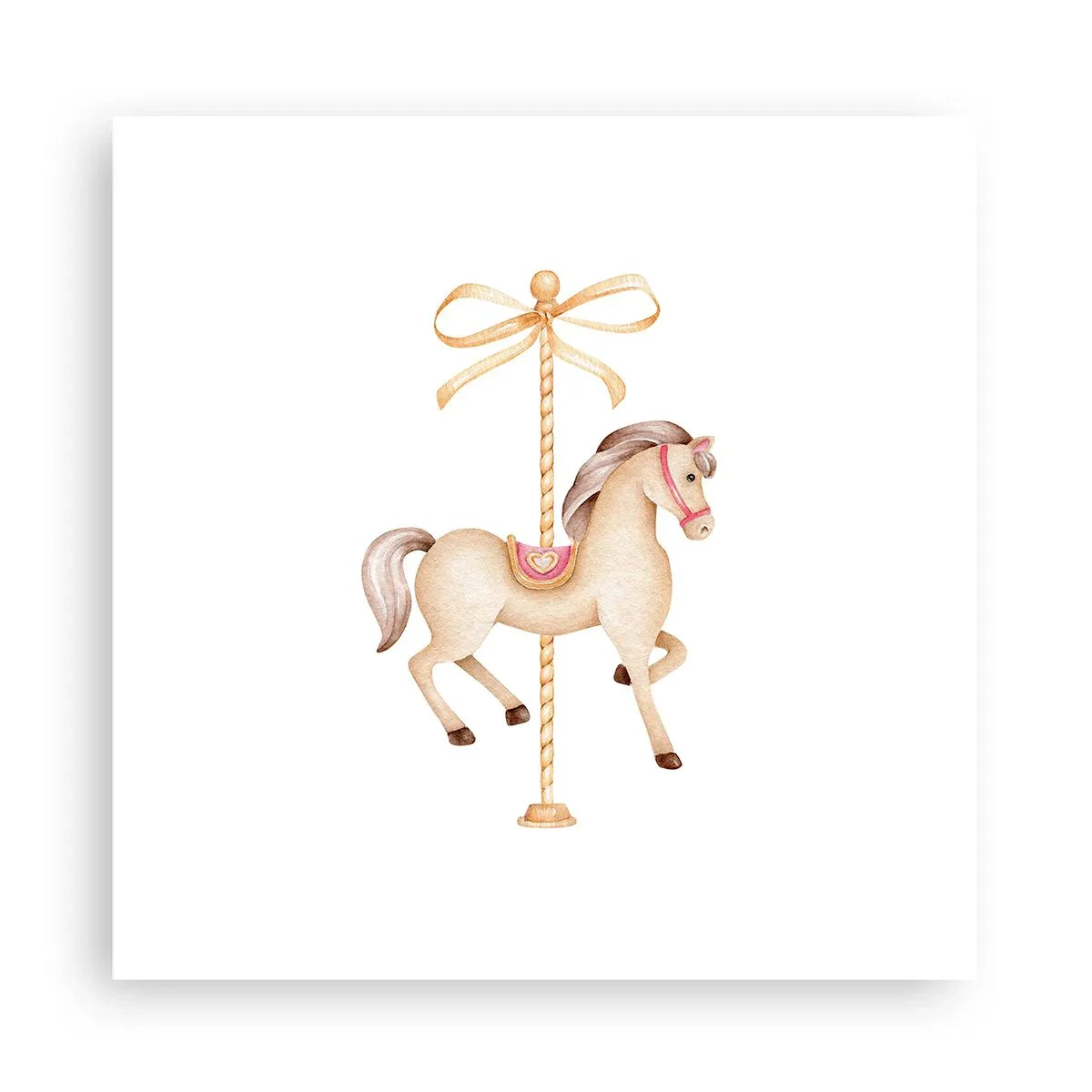 Affiche - Poster - Un trot gracieux - 30x30 cm