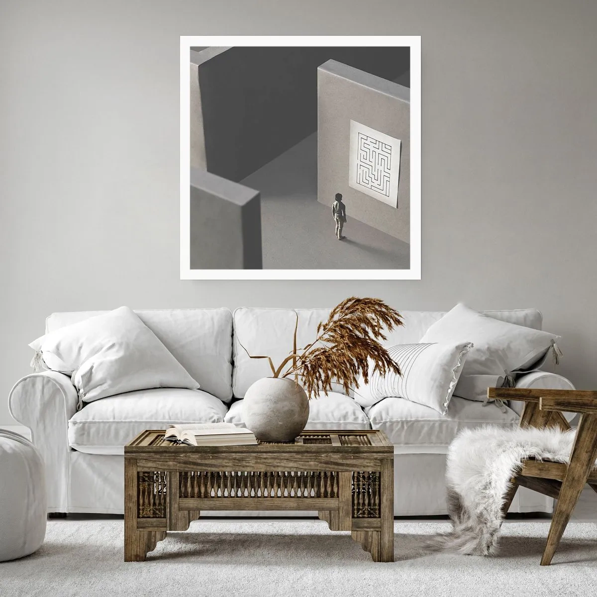 Affiche - Poster - Mais où suis-je? - 40x40 cm