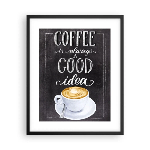 Affiche dans un cadre noir - Poster - Bien sûr! - 40x50 cm