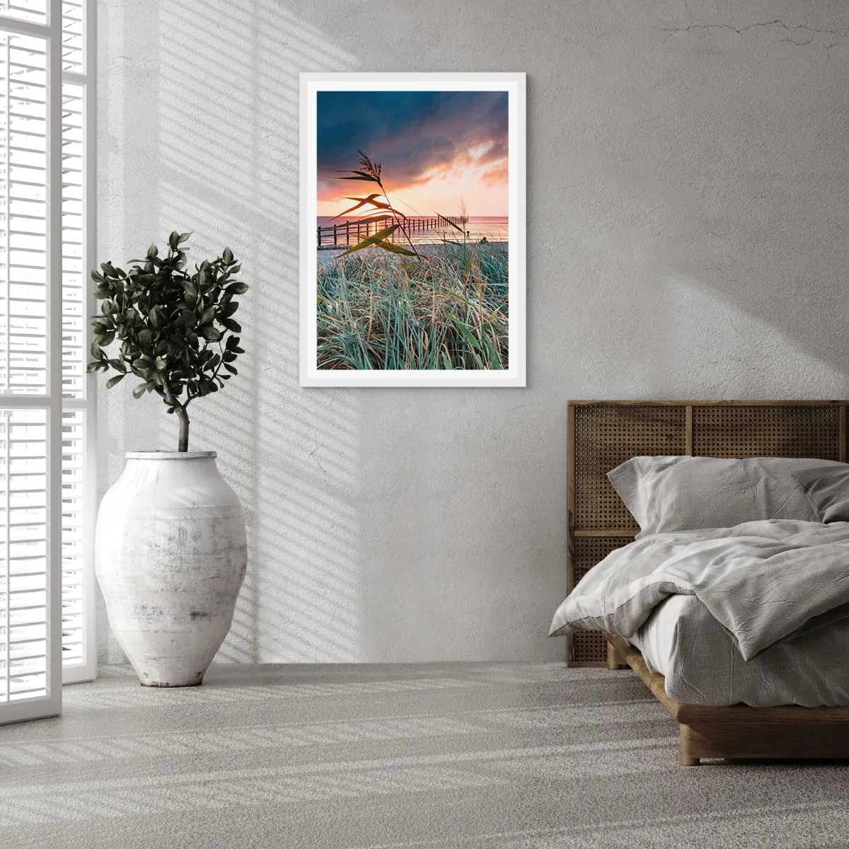 Affiche dans un cadre blanc - Poster - Ça ne passe pas avec le vent - 40x50 cm