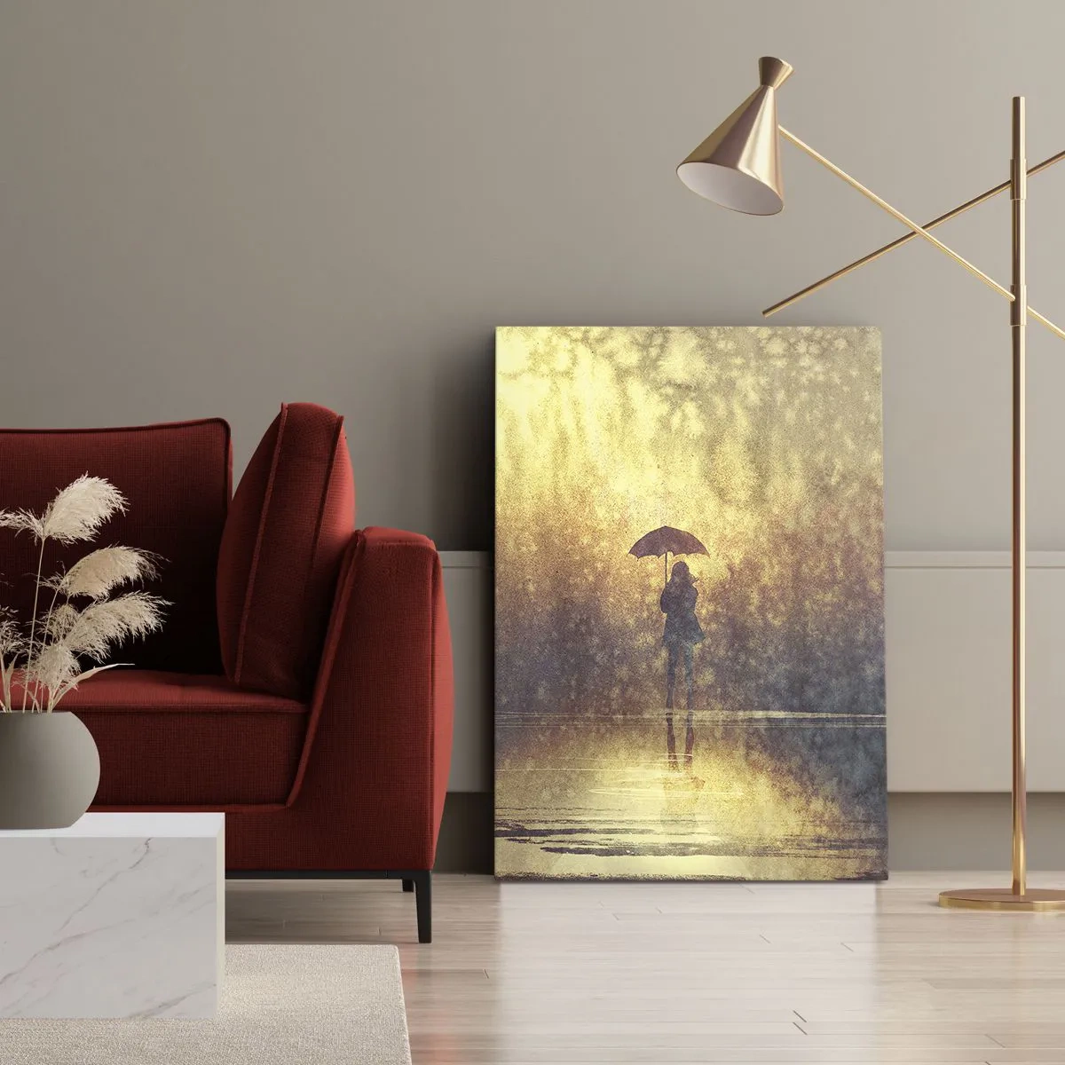Impression sur toile - Image sur toile - Je sens que quelqu'un me regarde - 45x80 cm