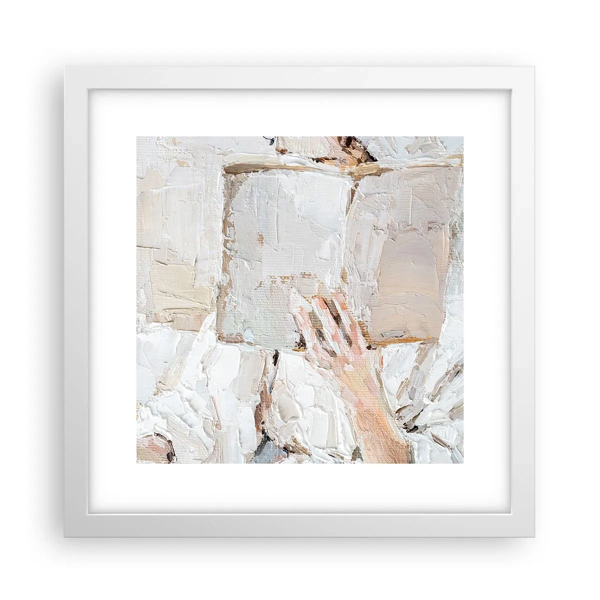 Affiche dans un cadre blanc - Poster - Dans un autre monde - 30x30 cm