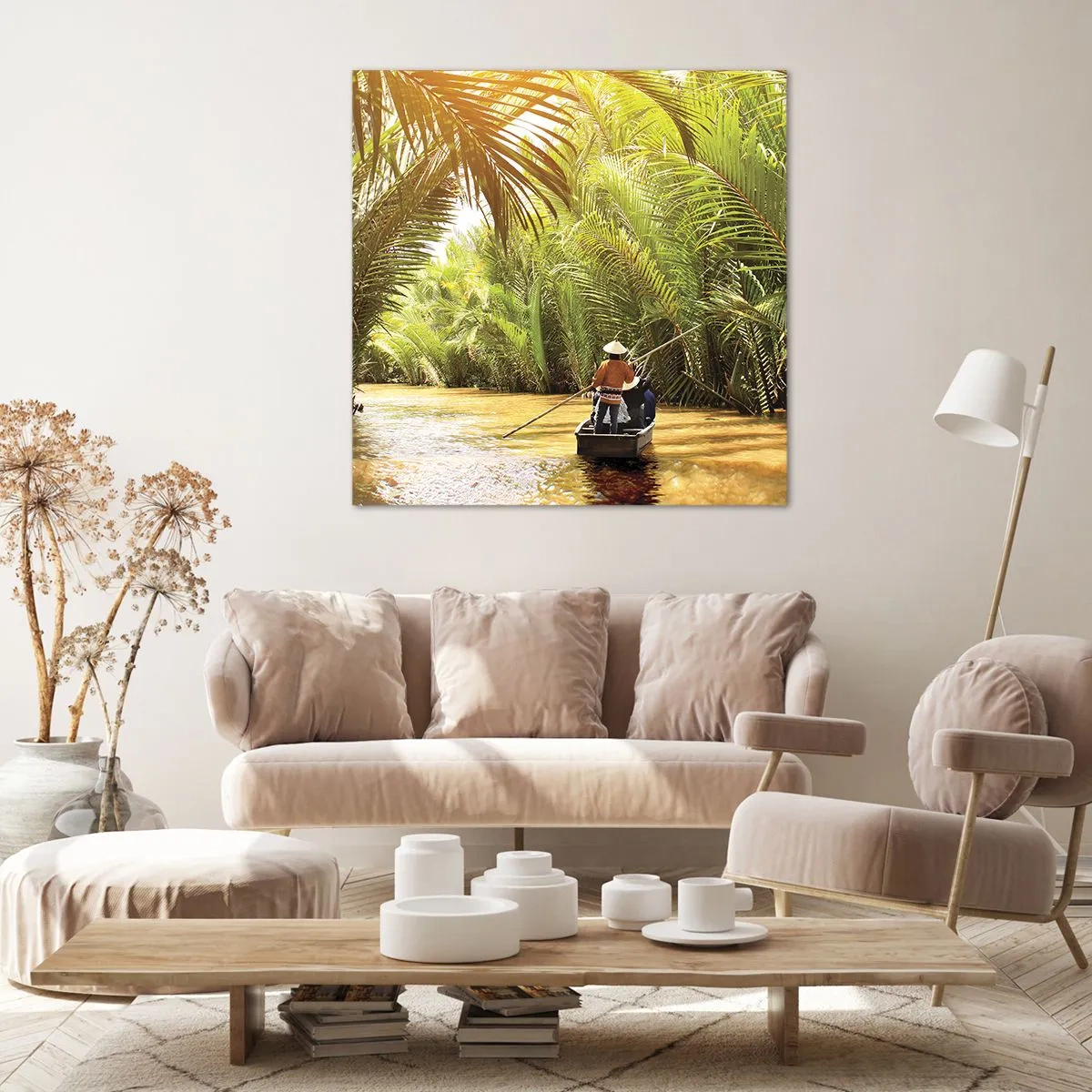 Impression sur toile - Image sur toile - Ravin de palmier - 60x60 cm