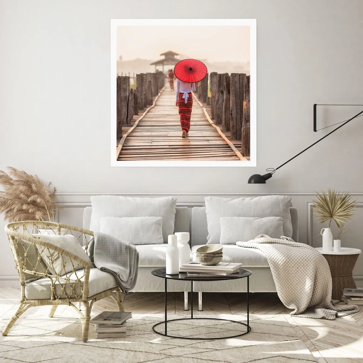Affiche - Poster - Sur le vieux pont - 30x30 cm