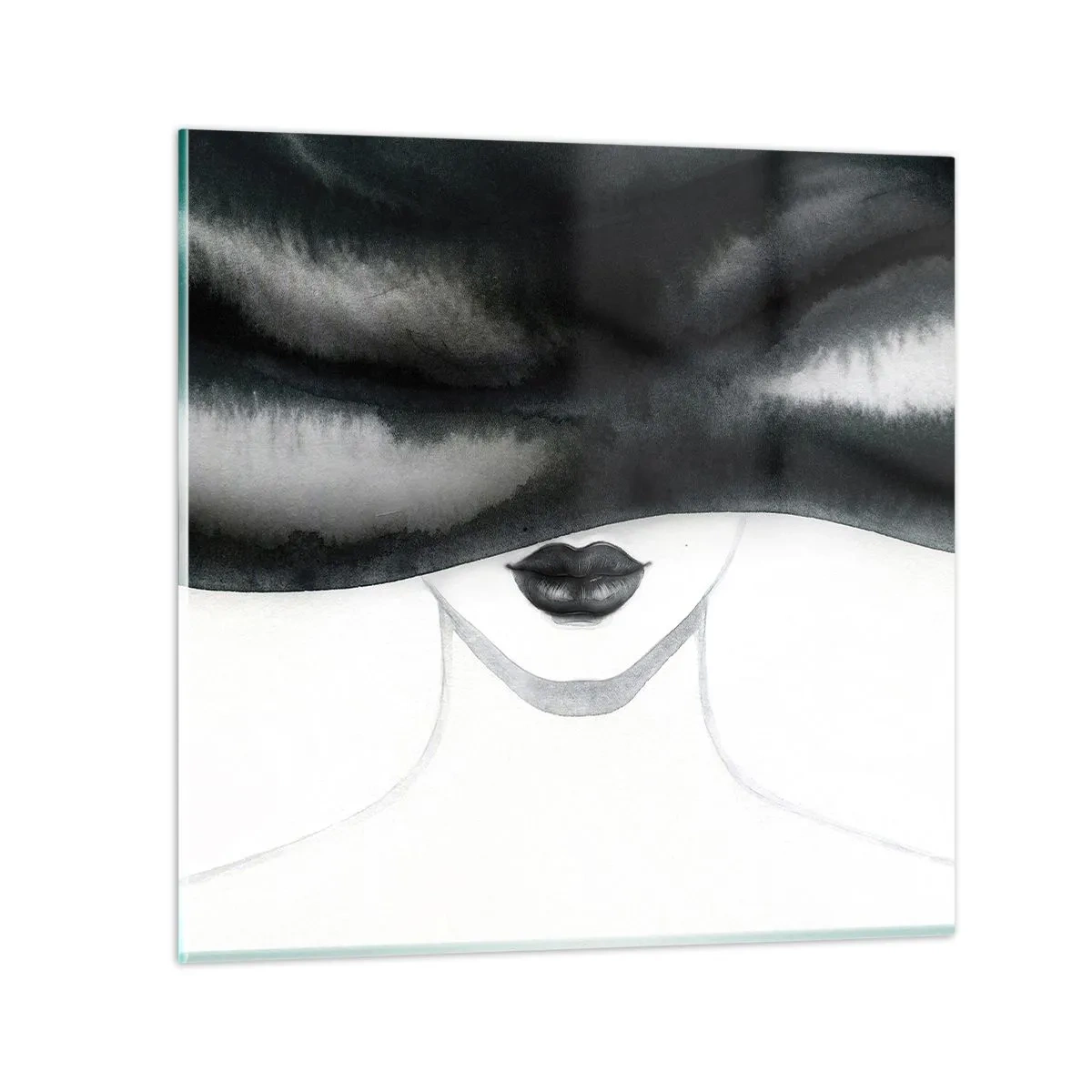 Impression sur verre - Image sur verre - Un mystère sensuel - 30x30 cm