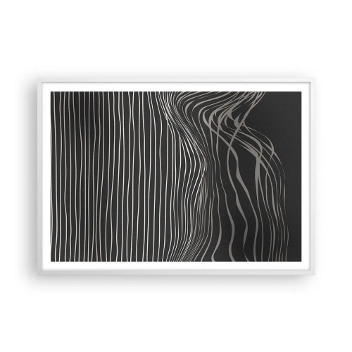 Affiche dans un cadre blanc - Poster - Rythme et accent - 100x70 cm