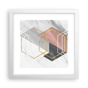 Affiche dans un cadre blanc - Poster - Composition en chaîne - 30x30 cm