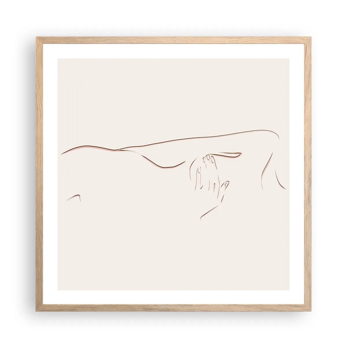 Affiche dans un chêne clair - Poster - La forme du désir - 60x60 cm