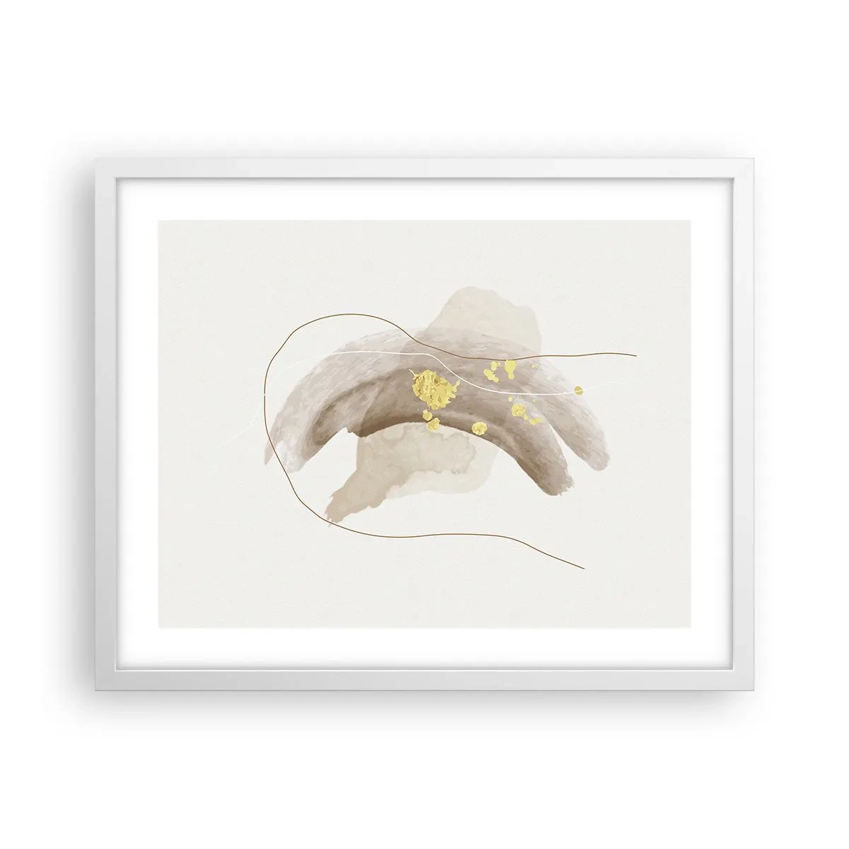 Affiche dans un cadre blanc - Poster - rencontré dans l'espace - 50x40 cm