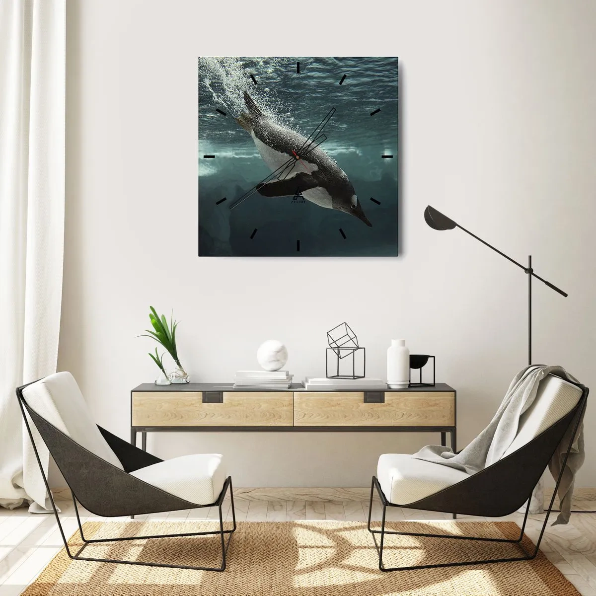 Horloge murale - Pendule murale - Bienvenue dans mon monde - 40x40 cm