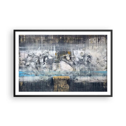 Affiche dans un cadre noir - Poster - Comme sur la glace, comme après décembre - 91x61 cm