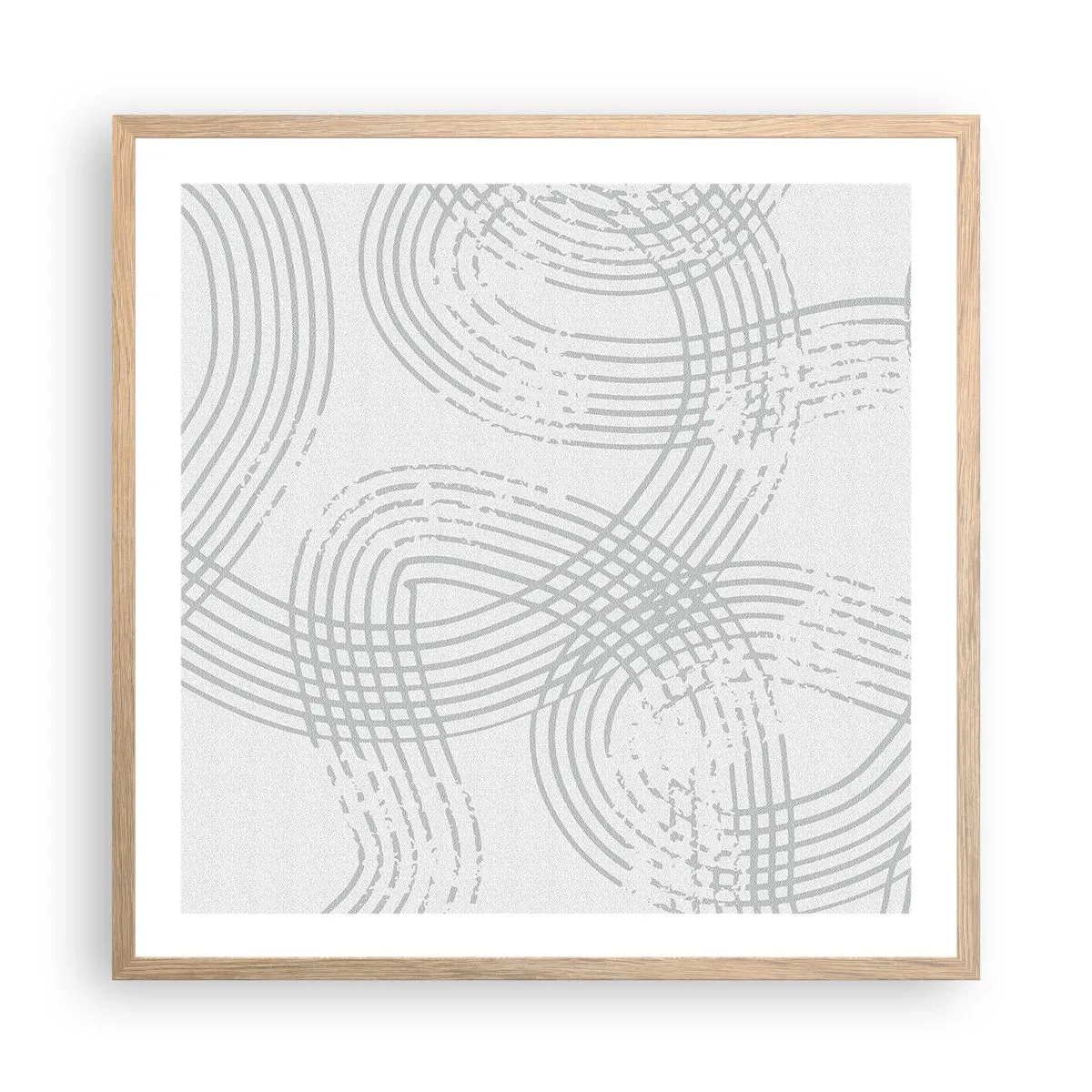 Affiche dans un chêne clair - Poster - Il n'y a pas de chemin droit - 60x60 cm