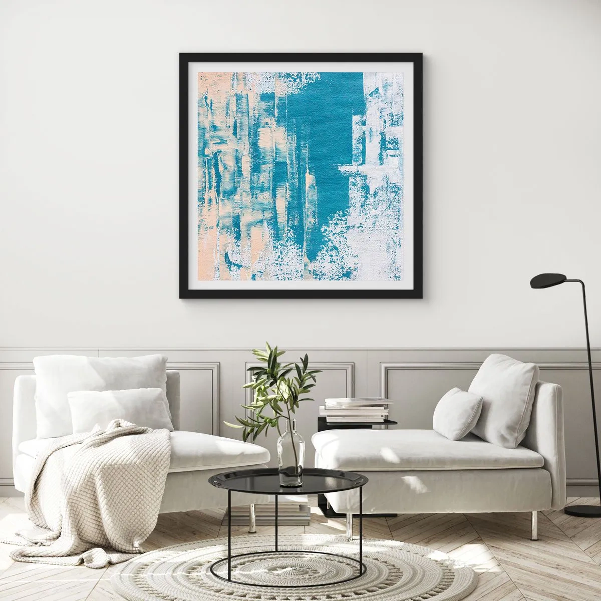 Affiche dans un cadre noir - Poster - À travers un iceberg - 40x40 cm