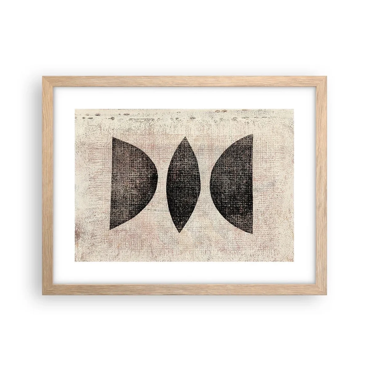 Affiche dans un chêne clair - Poster - Abstraction ethnique - 40x30 cm