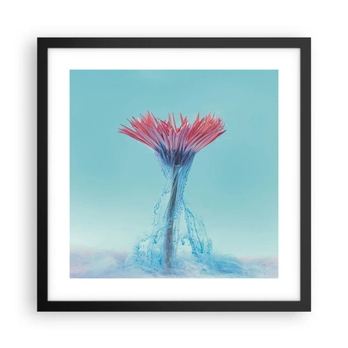 Affiche dans un cadre noir - Poster - Dans une étreinte vivifiante - 40x40 cm