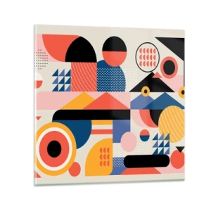 Impression sur verre - Image sur verre - Composition : jouer - 70x70 cm