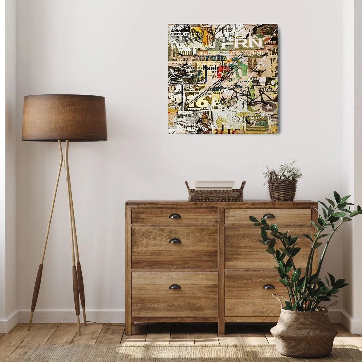 Horloge murale - Pendule murale - Oh, il se passe quelque chose... - 40x40 cm