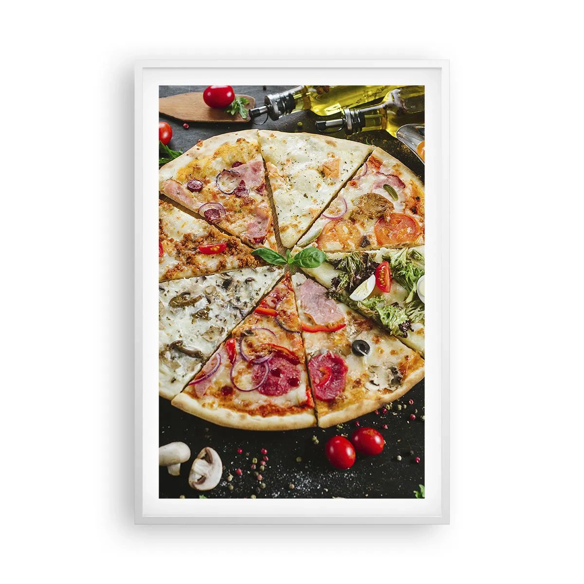 Affiche dans un cadre blanc - Poster - Une gamme de saveurs - 61x91 cm