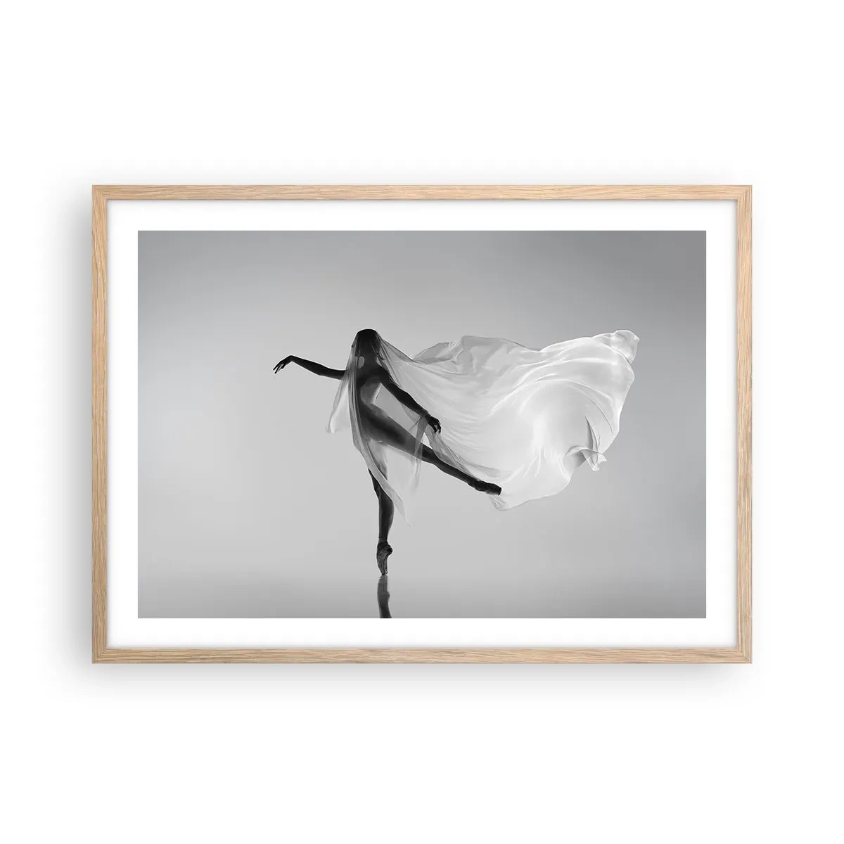 Affiche dans un chêne clair - Poster - Légèreté et grâce - 70x50 cm