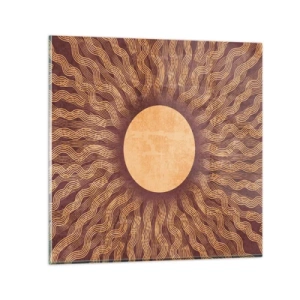 Impression sur verre - Image sur verre - Icône du soleil - 70x70 cm