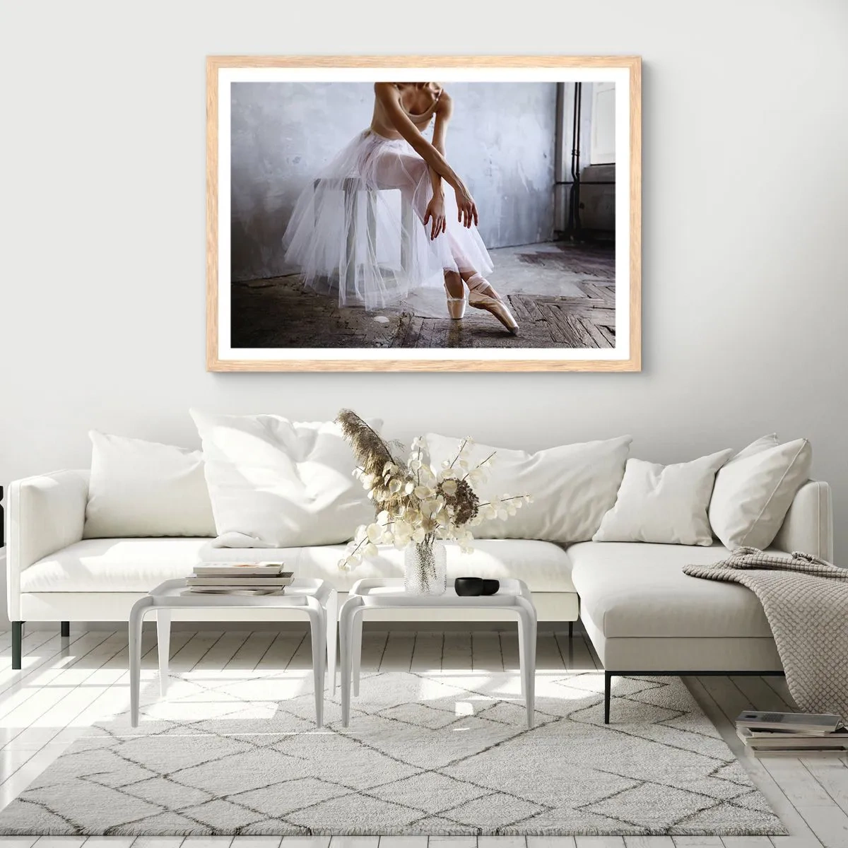 Affiche dans un chêne clair - Poster - Avant que les lumières de la rampe ne clignotent - 100x70 cm