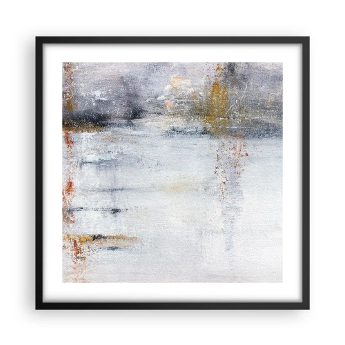 Affiche dans un cadre noir - Poster - Derrière l'air un rideau - 50x50 cm