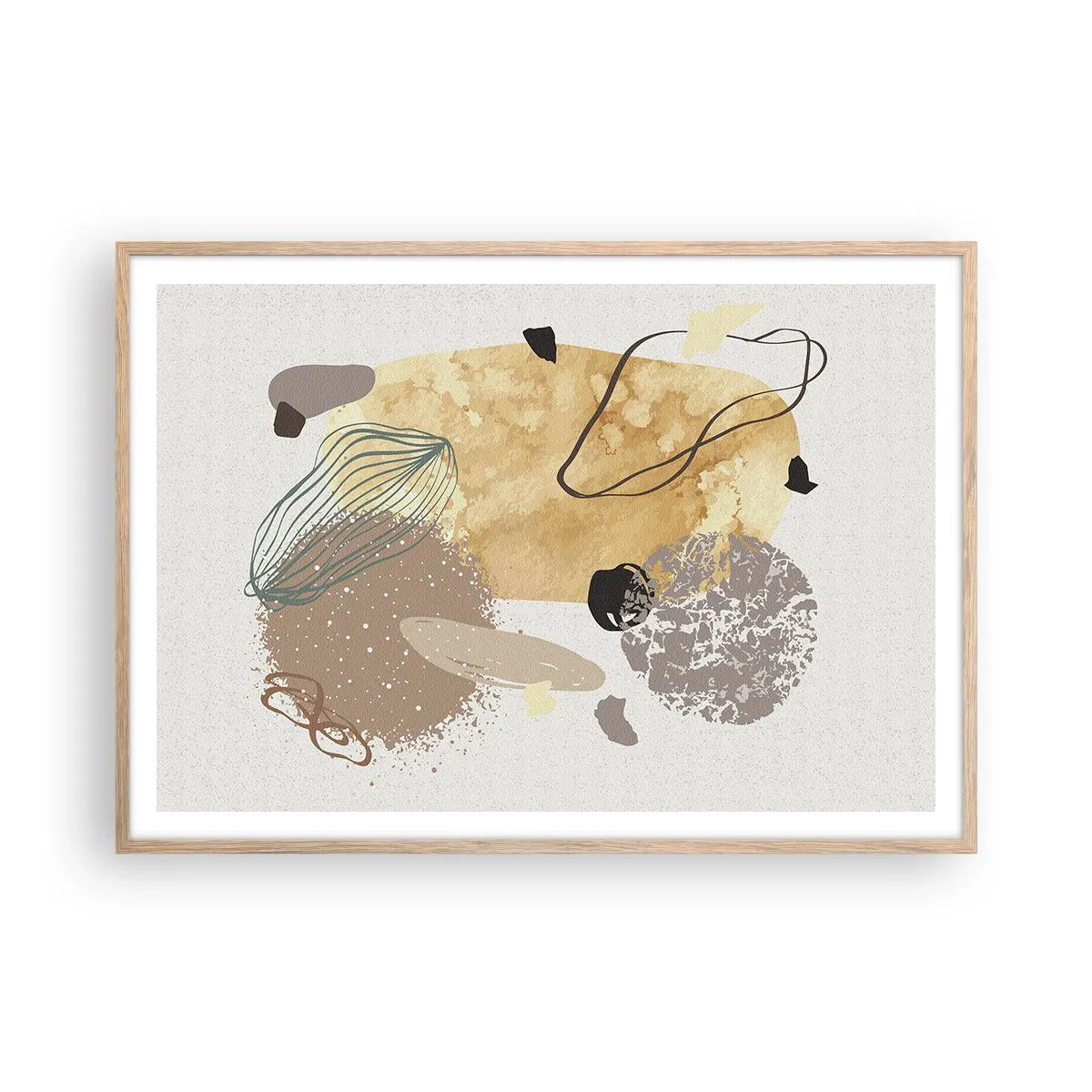 Affiche dans un chêne clair - Poster - Plumcologie appliquée - 100x70 cm