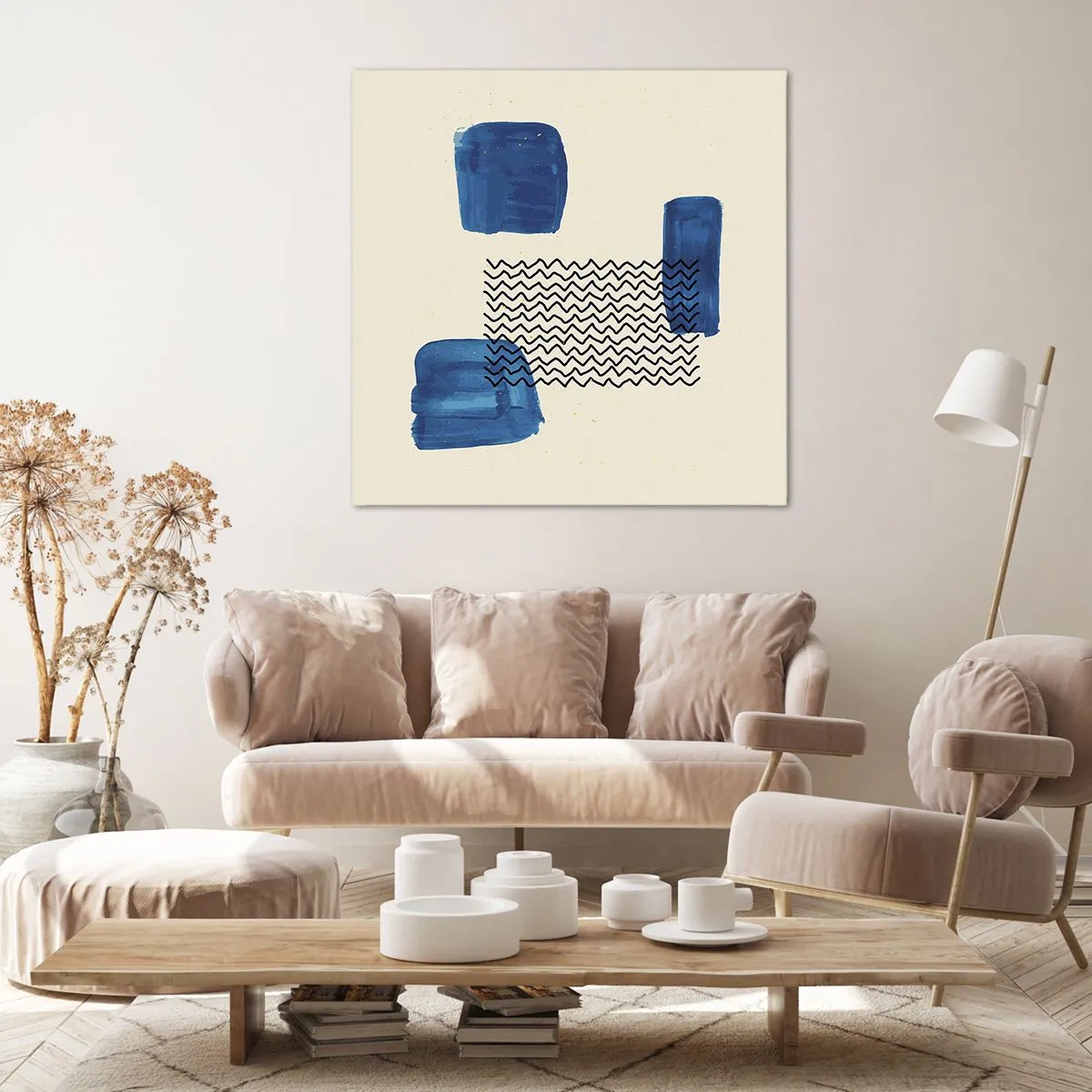 Impression sur toile - Image sur toile - Quatuor abstrait - 40x40 cm