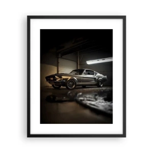 Affiche dans un cadre noir - Poster - Retour dans le passé - 40x50 cm