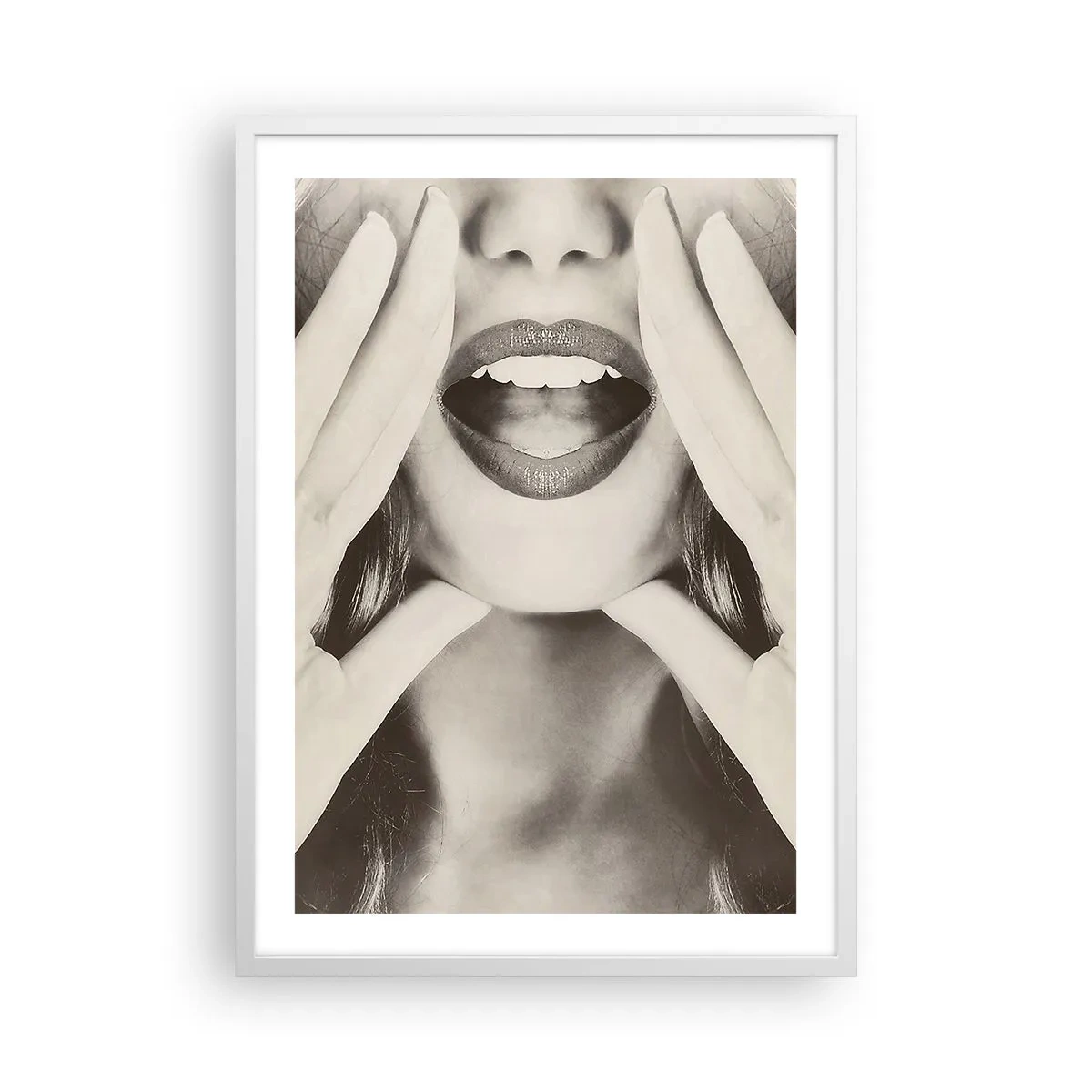 Affiche dans un cadre blanc - Poster - J'arrive! - 50x70 cm