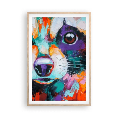 Affiche dans un chêne clair - Poster - Uniquement de belles émotions - 61x91 cm