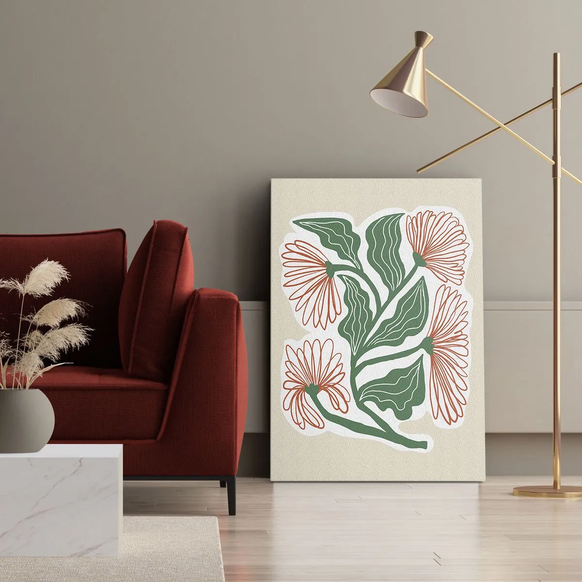 Impression sur toile - Image sur toile - Folk et moderne - 55x100 cm